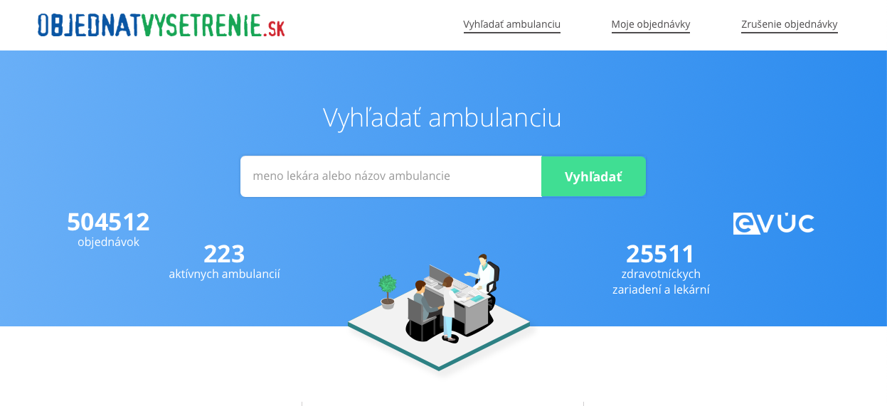 Úvodná stránka objednávacieho systému