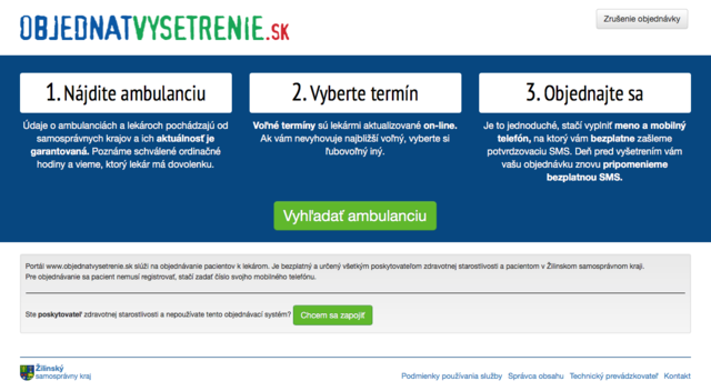 Úvodná stránka objednatvysetrenie.sk