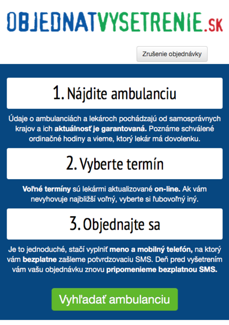 Mobilná verzia objednatvysetrenie.sk